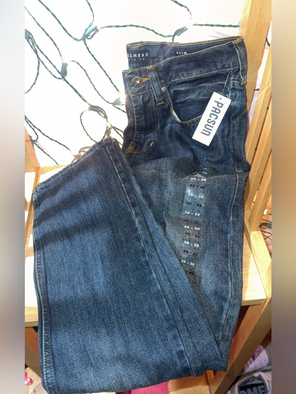 NWT PacSun Bullhead Denim Co. Slim Fit Jeans Dark Wash 30x30